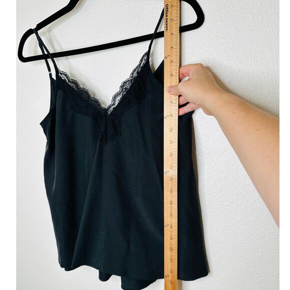 NWT Zara TRF Collection Black Lace Trim Flowy Cami Top XS - Picture 9 of 10
